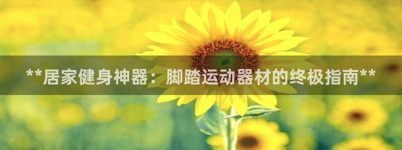 意昂3娱乐平台：**居家健身神器：脚踏运动器材的终极